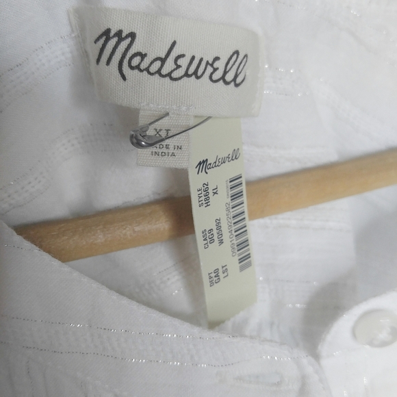 Madewell: Silver Thread Peasant Top - Picture 6 of 6